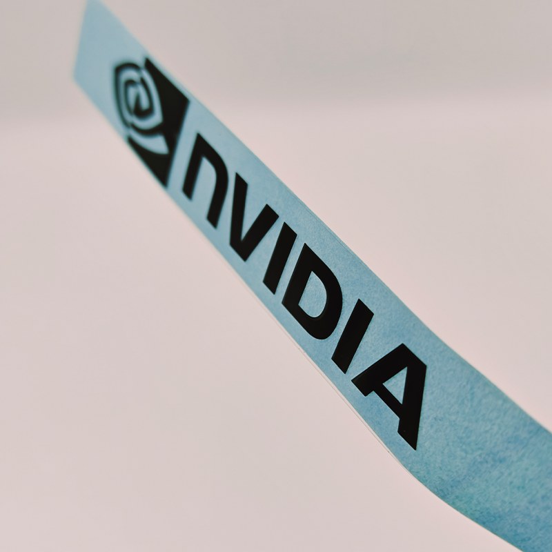 英偉達黑色金屬標貼